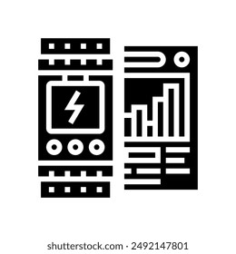 electrical audit glyph icon vector. electrical audit sign. isolated symbol illustration
