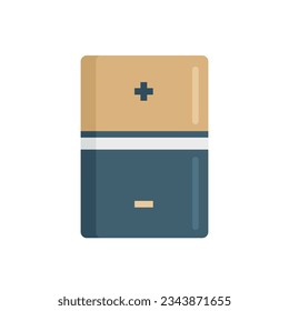 Electrical battery icon flat vector. Full charge. Electric life isolated