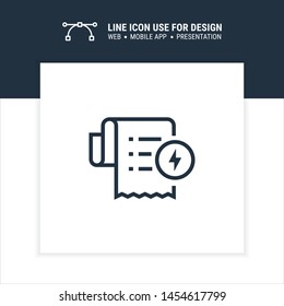 electrical bill monthly payment icon design vector illustration