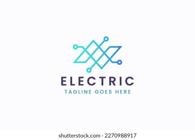 Ilustración de placas eléctricas Logotipo de resumen Software de hardware electrónico comercial Industrial