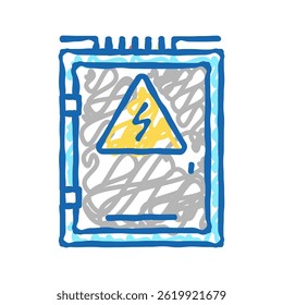 electrical box doodle icon sketch vector. electrical box sign. isolated symbol illustration
