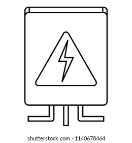 Electrical box icon. Outline illustration of electrical box vector icon for web design isolated on white background