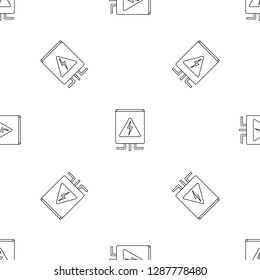 Electrical box icon. Outline illustration of electrical box vector icon for web design isolated on white background