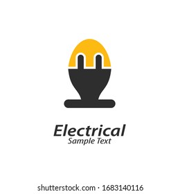 Electrical bulb logo, vector idea icon.