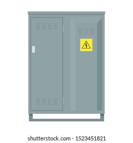 Electrical cabinet cartoon vector. free space for text. wallpaper. copy space.