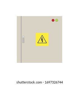 Electrical cabinet cartoon vector. free space for text. wallpaper. copy space.