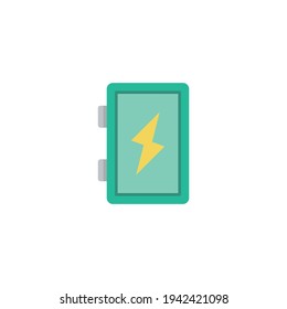 Electrical cabinet icon isolated on white background. Set icons colorful square buttons. Vector Illustration