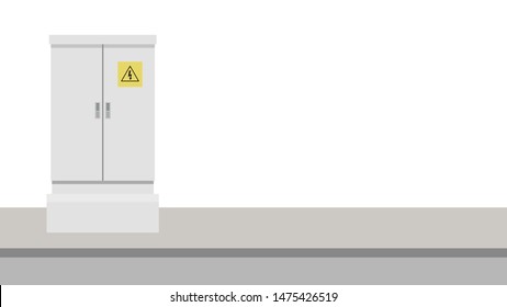 Electrical cabinet vector. free space for text. copy space. blank.