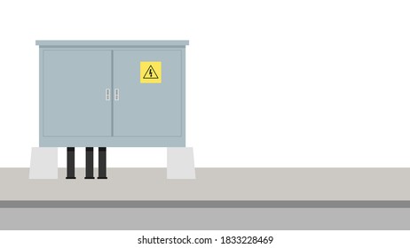 Electrical cabinet vector. free space for text. copy space. blank.