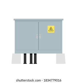 Electrical cabinet vector. free space for text.