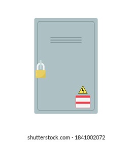 Electrical cabinet vector. free space for text.