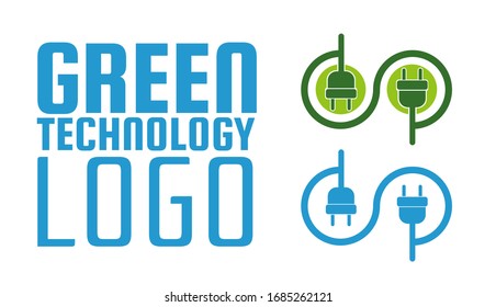 el logo del cable es azul y verde. Este logotipo es adecuado para empresas de tecnología