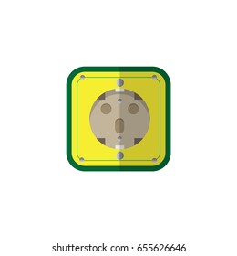  electrical cable or lead and power plug socket. vector illustration