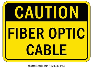 Electrical cable sign and labels fiber optic cable