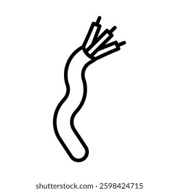 Electrical Cable Vector Line Icon Design