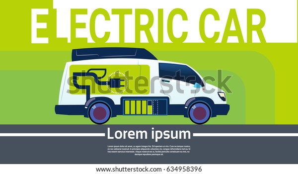 Electrical Car At Charging Station Eco\
Friendly Vehicle In City Flat Vector\
Illustration