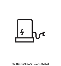 electrical car charging station icon editable outline stroke vector eps