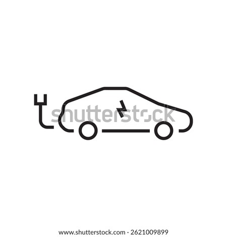 electrical car charging station icon editable outline stroke vector eps