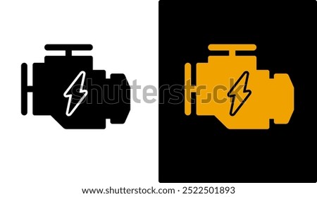 electrical car engine icon symbol