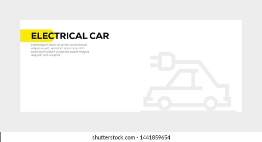 ELECTRICAL CAR AND ILLUSTRATION ICON CONCEPT