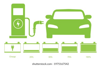 Electrical charging station concept. Car electric charge. Icon of vehicle charge station. Symbol of nature energy. Sign for hybrid motor. Fast electro charging to fuel auto battery.