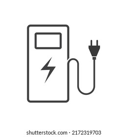 Electrical charging station icon vector flat design
