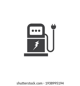 Electrical charging station vector icon