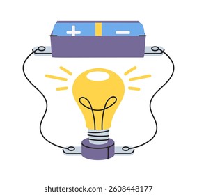 Electrical circuit attached light bulb