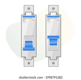 Electrical Circuit Breakers - Stock Illustration as EPS 10 File