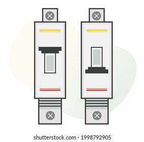 Elektrische Stromkreisschalter - Stockillustration als EPS10-Datei