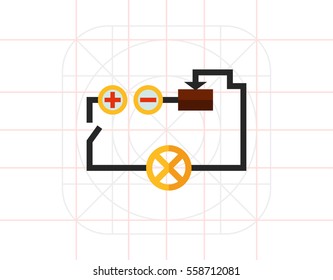 Electrical circuit icon