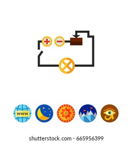 Electrical circuit icon