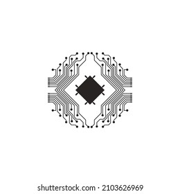electrical Circuit icon  illustration design vector symbol logo technology