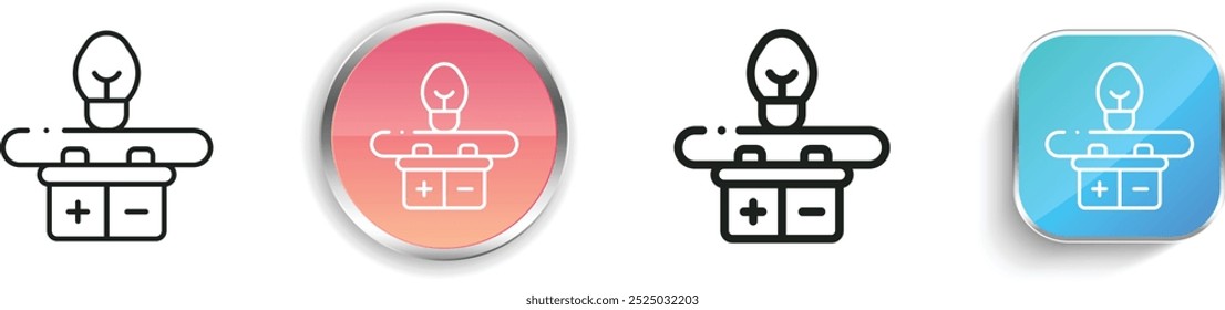 electrical circuit icon. Thin Linear, Regular and Button Style Design Isolated On White Background