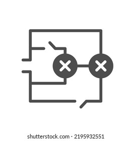 Electrical circuit scheme glyph icon