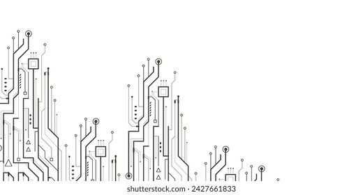 Electrical circuit technical drawing. Engineering industry of the future. Industrial technologies.Vector illustration .