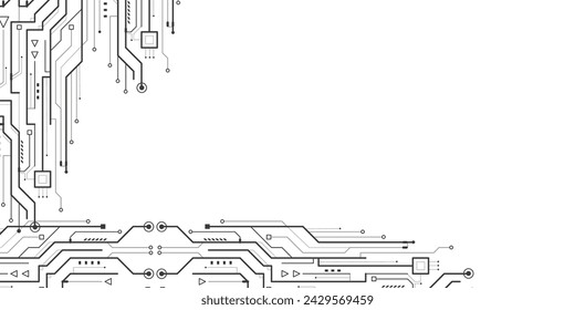 Electrical circuit technical drawing. Engineering industry of the future. Industrial technologies.Vector illustration .
