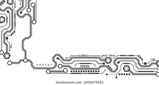 Electrical circuit technical drawing. Engineering industry of the future. Industrial technologies.Vector illustration .