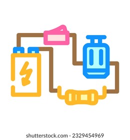 electrical circuit tool work color icon vector. electrical circuit tool work sign. isolated symbol illustration