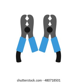 electrical clamps flat icon