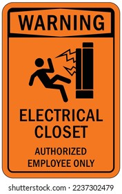 Electrical closet sign and label