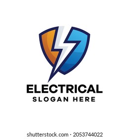 Diseño del logotipo de gradiente de color eléctrico