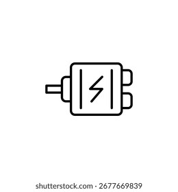 Ilustración de componentes eléctricos con perno de energía y diseño de terminal de alambre