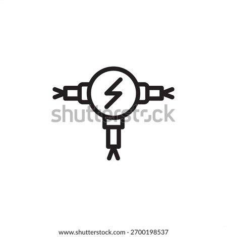 Electrical conduit icon symbolizing power distribution and circuit protection, representing modern facility wiring, specialized industrial electrical systems, and infrastructure safety.