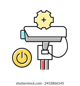 Vector de color de conexión eléctrica. señal de conexión eléctrica. ilustración de símbolo aislado
