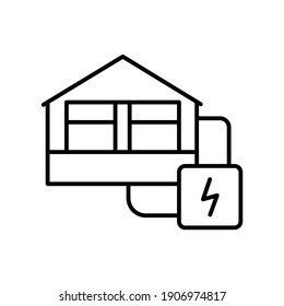 Electrical connection house line icon