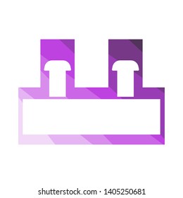Electrical Connection Terminal Icon. Flat Color Ladder Design. Vector Illustration.