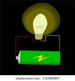 electrical connection vector to supply electricity to a lamp