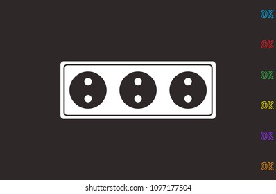 electrical connector, icon illustration