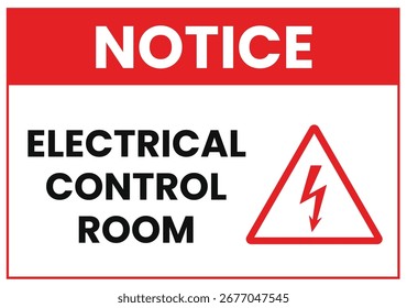Señal de aviso de la sala de control eléctrico con advertencia de alto voltaje